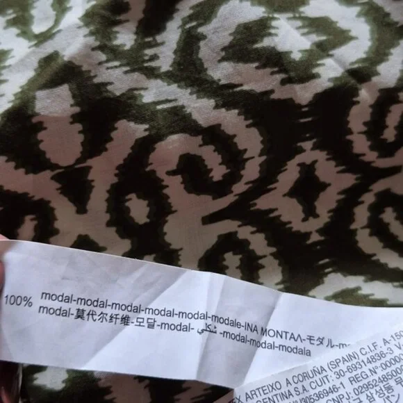 Zara Ecru/khaki  Printed Midi Dress  NWT - Picture 4 of 4